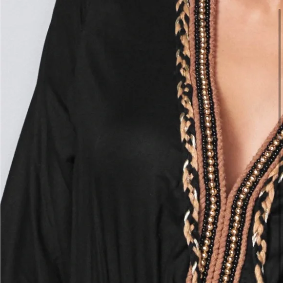 Beaded V-Neck Maxi Dress - Picture 2 of 5